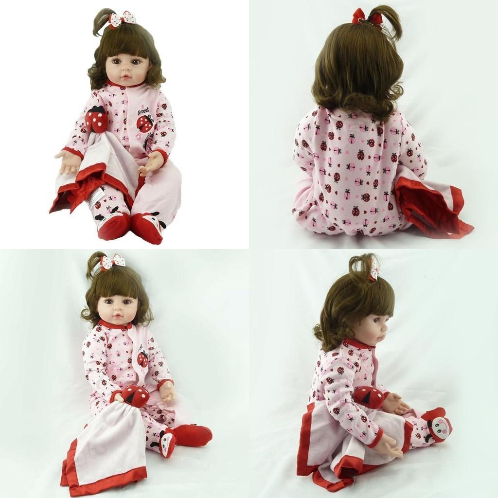 Realistic 19" Reborn Baby Dolls In Soft Vinyl Silicone For Heartwarming Gifts