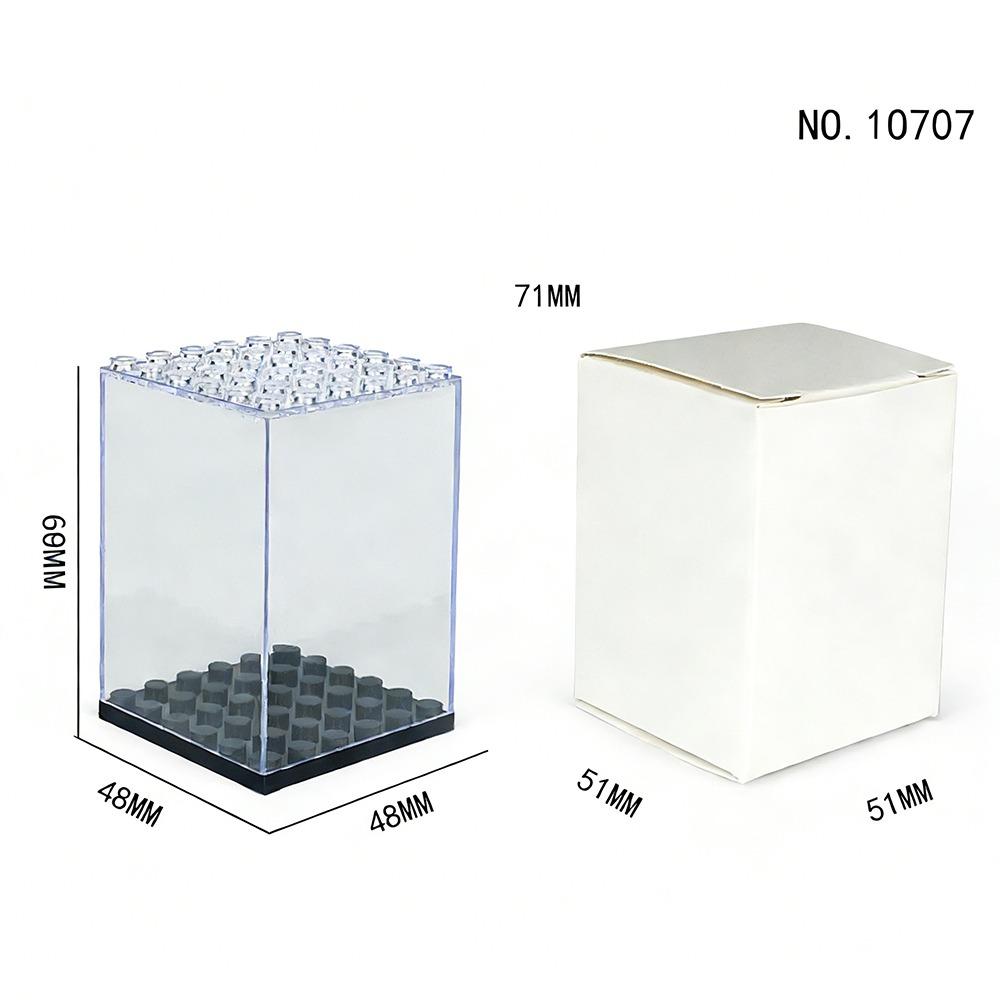 

Clear Acrylic Minifigures Display Case Transparent Showcase Stackable Design Building Block Display Large Capacity Movable Steps