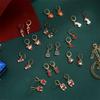 12Pairs/Set Christmas Drop Earrings Set Bell Snowflake Candy Penguin Tree Deer Cane Santa Claus Earring For Women Men Jewelry