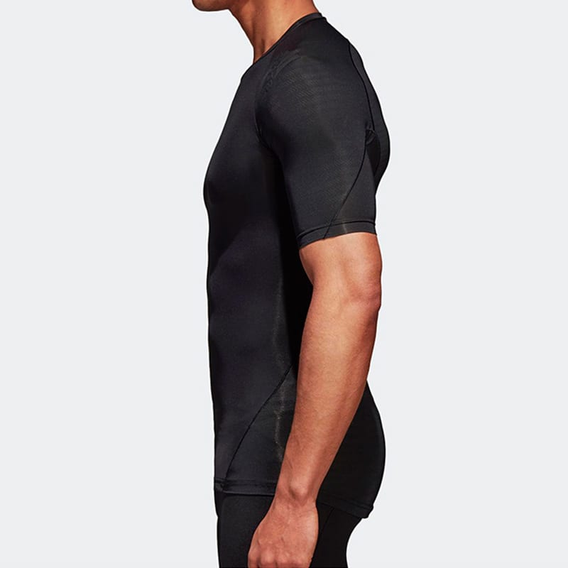 adidas T Shirts Men's Black Crew Neck Moderate Straight Fit CF7171