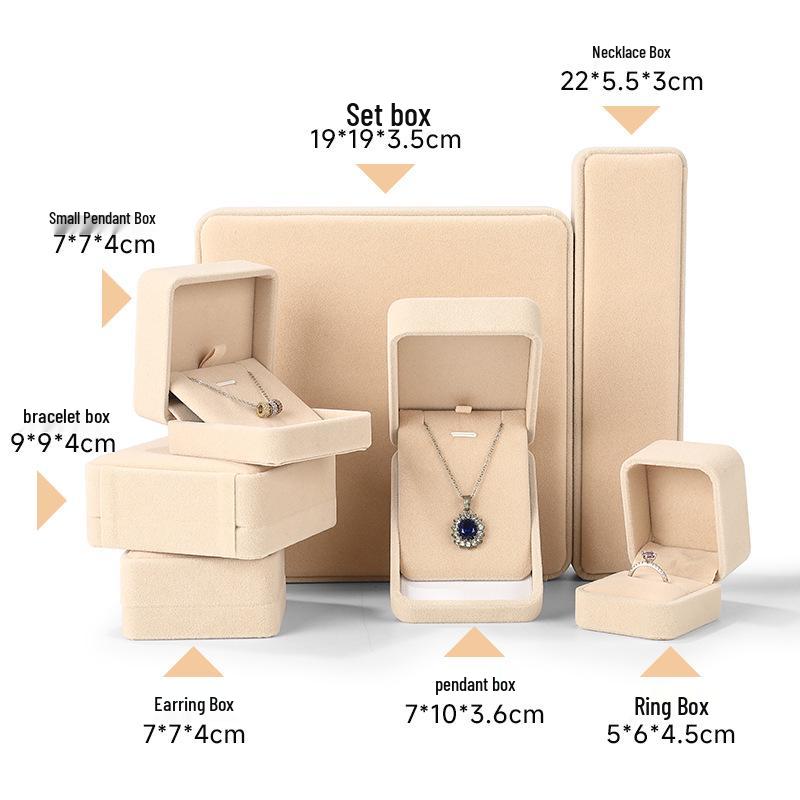 

Бархатная шкатулка для украшений для колец, ожерелий, браслетов и браслетов-манжет - Роскошное упаковочное решение