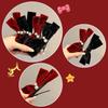 2Pcs Graceful Retro Black/Red Velvet Bow Clip Elegant Two-Piece School Party Duckbill Clip For All Seasons Hair Accessories