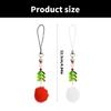 Creative Beads Phone Pendant Christmas Tree Phone Lanyard Acrylic and Plush Texture Suitable for Christmas Celebrations
