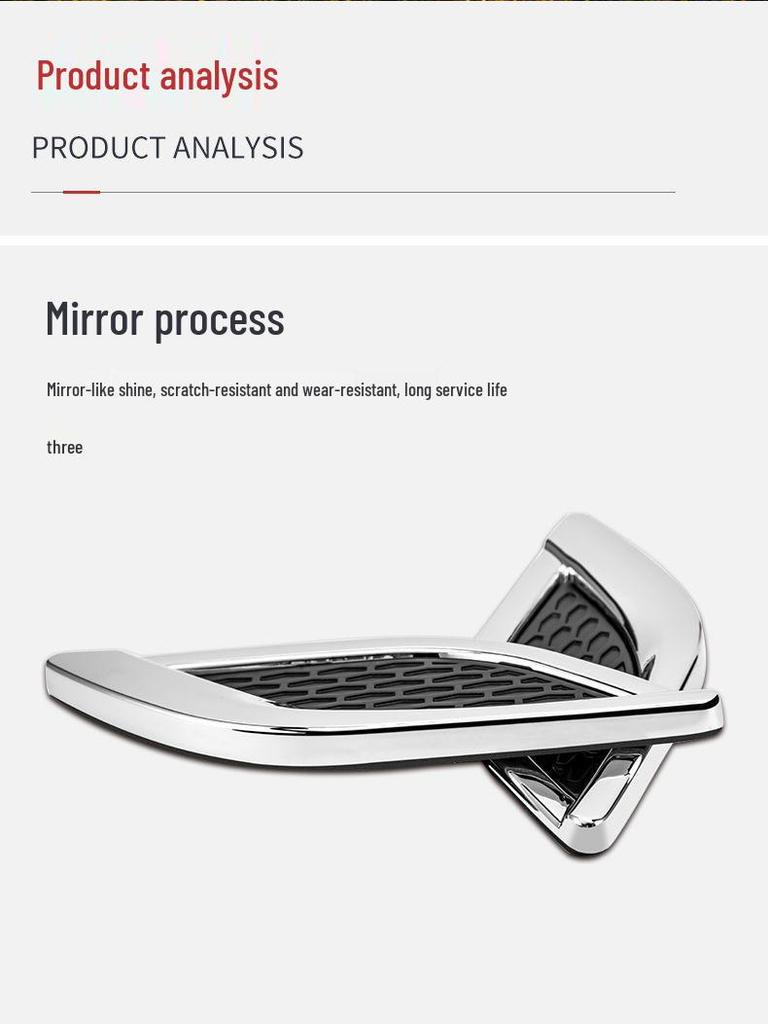 Car Exterior Decorative Shark Gill Air Vent Sticker - Door/Side/Hood Modification