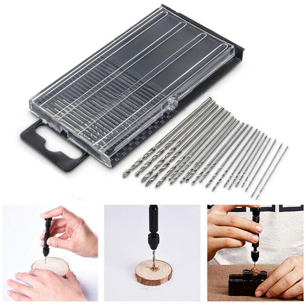 Bestgle Ultra Fine Micro Drill Set, 0.01 - 0.06 Inch (0.3 - 1.6