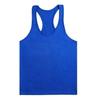 Men's Plus Size Solid Racerback Tank Top - Elastic Cotton Blend for Gym Training