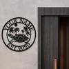 Metal Wall Art Turtle Sculpture Home Decor Black Personalized Plaque Beach Villa Gift