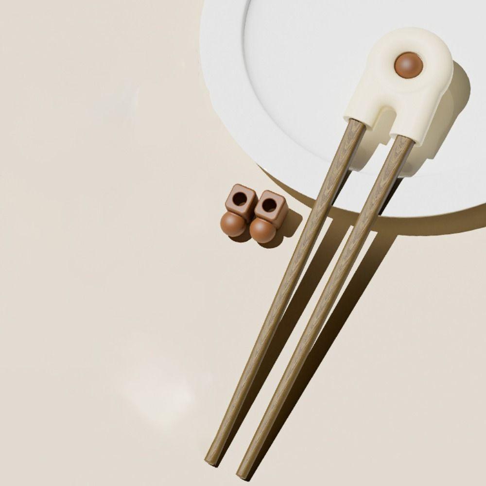 With Storage Box Training Chopstick Wood Non Slip Chopsticks Trainer Detachable Silicone Connector Chopstick Training Helper