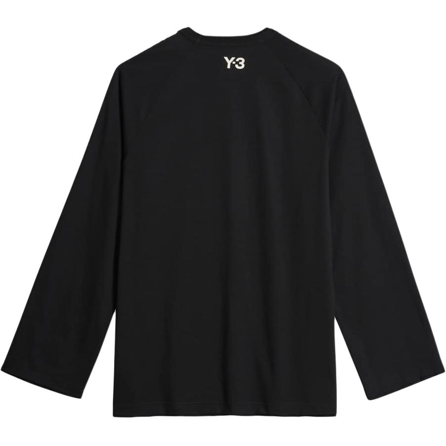 Y-3 SS26 Frayed Three Stripe Long Sleeve T-Shirt Unisex Tops KQ9795