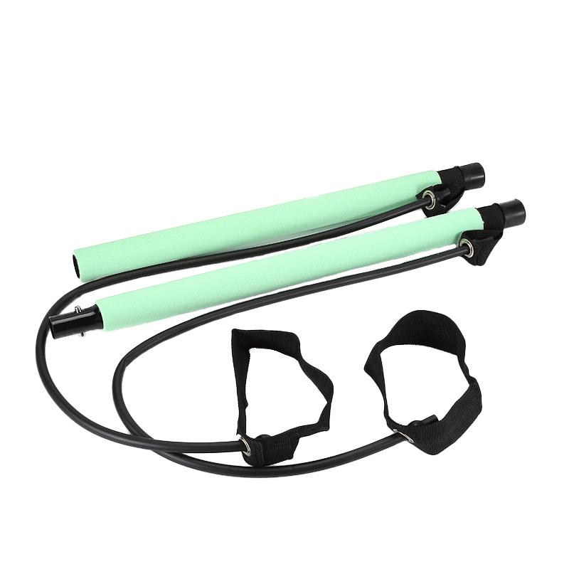 Multifunctional Pilates Bar Combination Fitness Bar Yoga Chest Expansion Tension Rope Back Trainer Elastic Rope Stretching B Practical Use