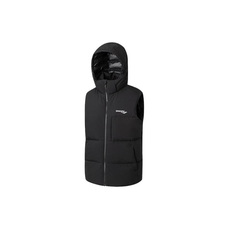 Saucony Down Vests Men s Black Hooded Non detachable Other SC2220078-3 M