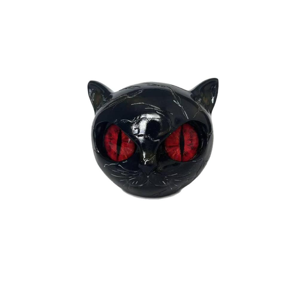 Luxuriöse schwarze Katze Harzfigur: Elegantes grenzüberschreitendes Handwerksornament