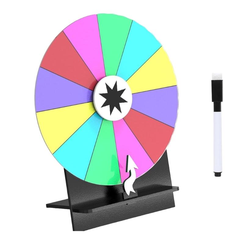 Tabletop Prize Turn Plate Erasable Reusable Fortune Wheel Lucky Draws Rotating Wheel Tabletop Lottery Machine Turn Plate 1