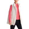 Fila Fitness Solid Color Outdoor Casual Sports Zip Stand Collar Vest Women Vests Steam-White A51W441901F-IV