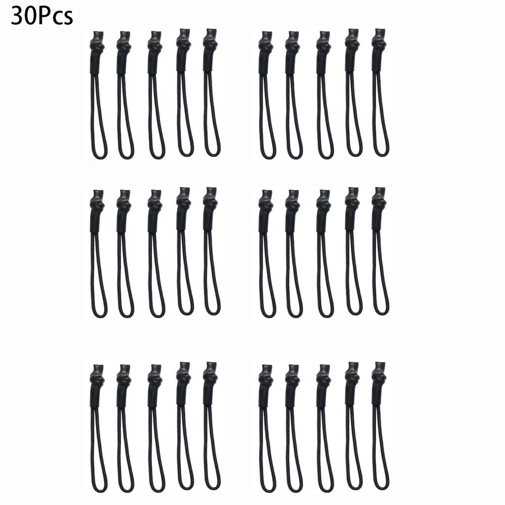 

30Pcs Black Pull Head Rope Zipper Rope Backpacks, Jackets, Luggage, Purses, Handbags, Sweatshirt