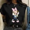 Y2k 90s Fashion T Shirts Gothic Fashion Mickey Tshirt Minnie Mouse Print T-shirt Women T Shirt Female Clothes Kawaii Disney
