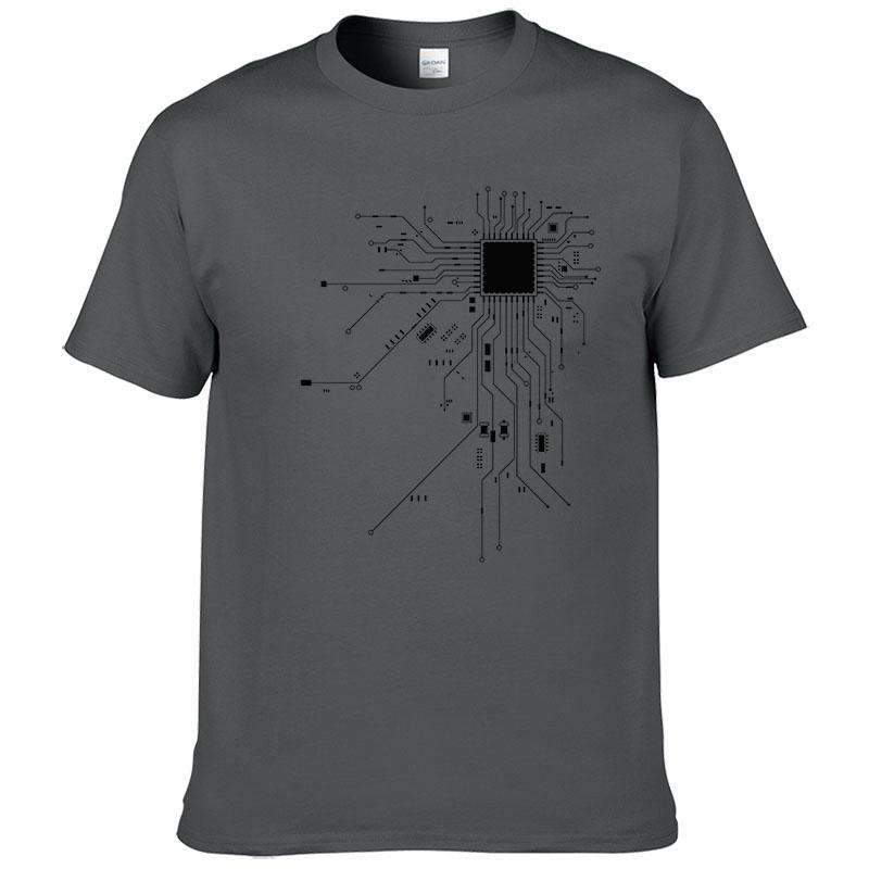 Tricou Bărbați Inimă Nucleu CPU Calculator GEEK Nerd Freak Hacker PC Gamer Vara Mânecă Scurtă Bumbac Mărime Europeană #303