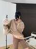 Hongshan Autumn 2025 Women's Age-Reducing Solid Color Long Sleeve Plus Velvet Hoodie