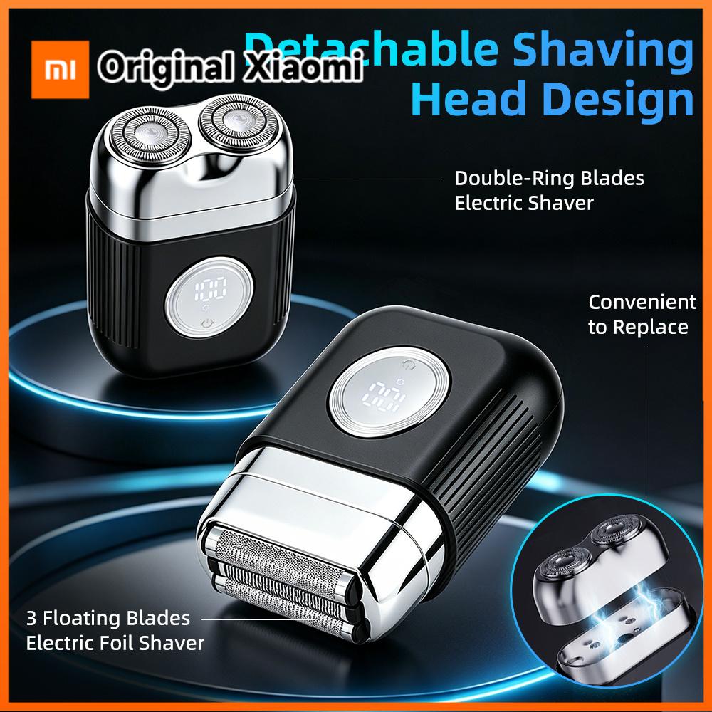Xiaomi Electric Shaver for Men Foil Razor 3 Floating Blades IPX7 Wet Dry Cordless Portable Mini Type-C Travel LED Display Fast Charge