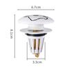 Washbasin Ceramics Top Sink Drain Spring Core Kitchen Filter Bathroom Anti-Odor Pressure Pop-Up Universal Floor Drain Hole Plug