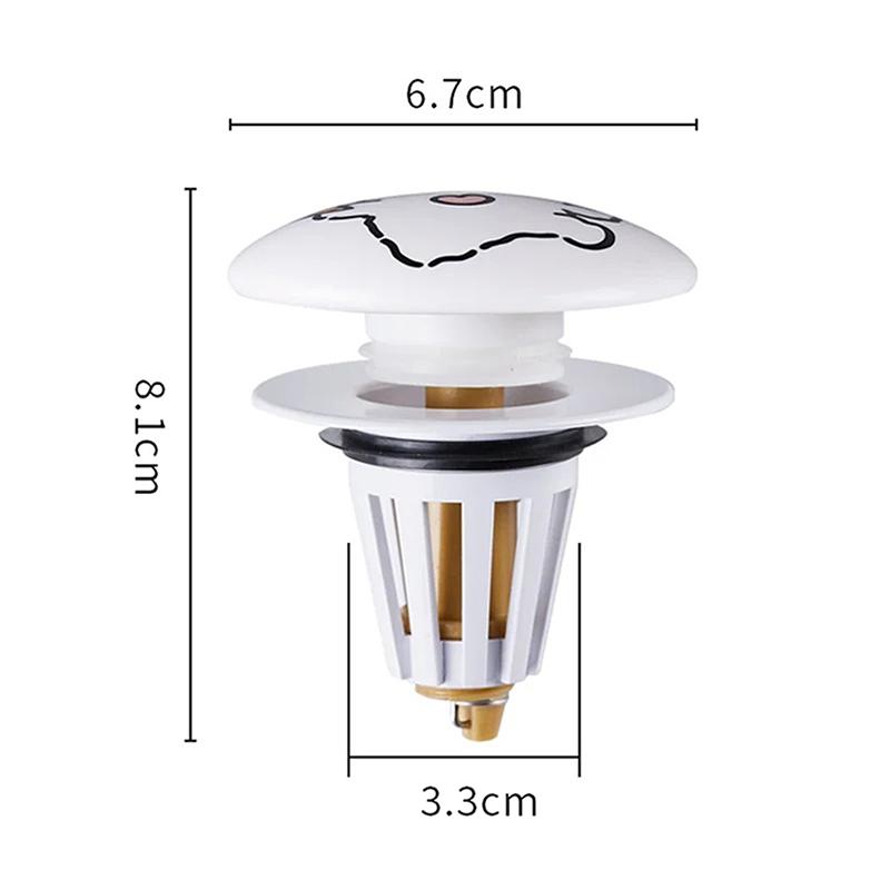 Washbasin Ceramics Top Sink Drain Spring Core Kitchen Filter Bathroom Anti-Odor Pressure Pop-Up Universal Floor Drain Hole Plug