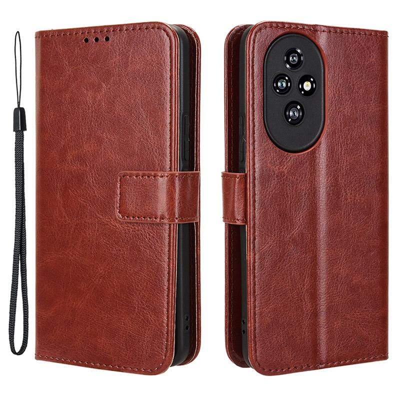 

For Honor 200 5G Wholesale Cases Anti-Drop Leather Phone Cover Brown