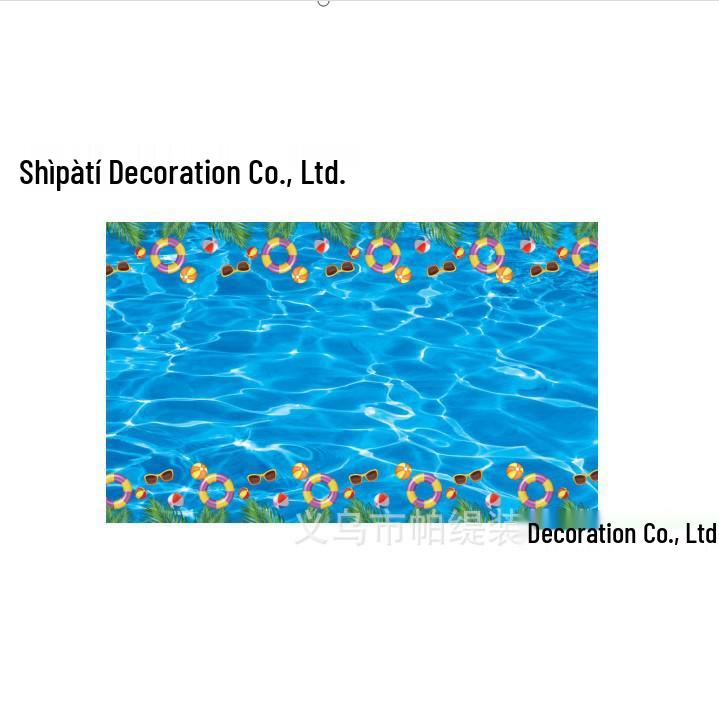 Kids' Summer Pool Party Set: Inflatable Ring, Paper Plates, Tablecloth, and Napkins