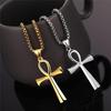 Golden Cross Unisex Titanium Steel Necklace Pendant