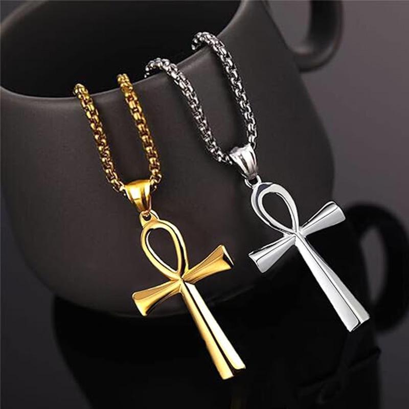 Golden Cross Unisex Titanium Steel Necklace Pendant