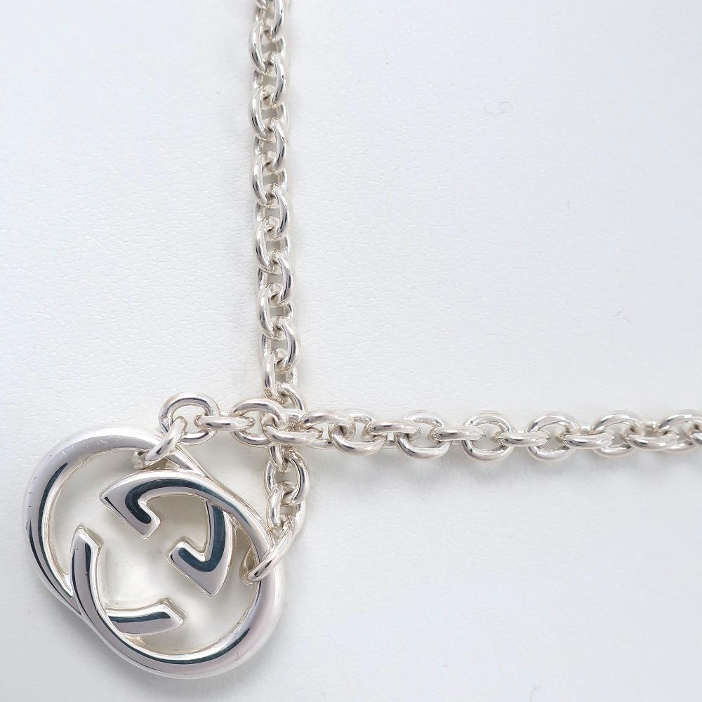 GUCCI Interlocking G Necklace Silver925 28.8g Women Used