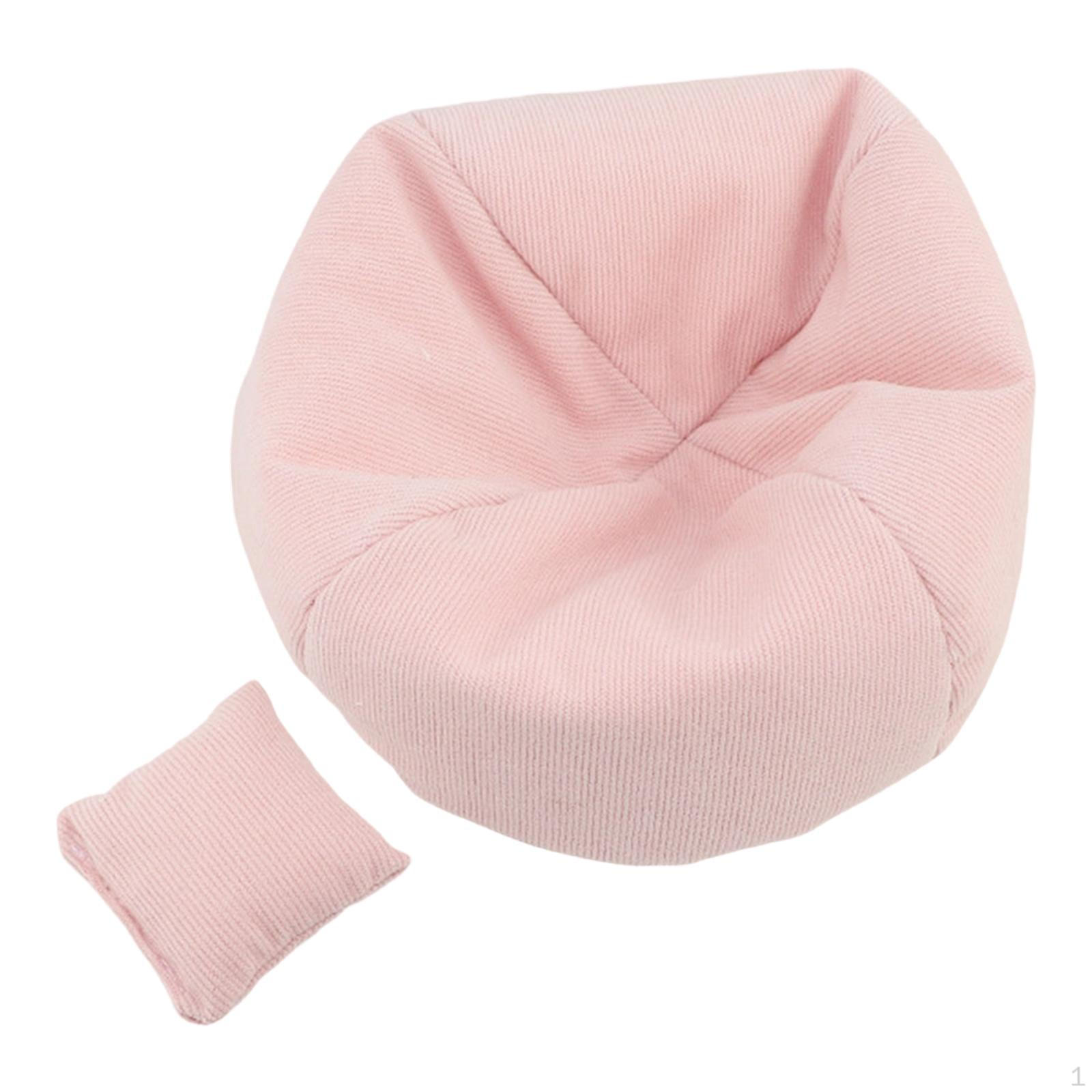 

Dollhouse Sofa Couch Chair Miniature Furniture Simulation Model with Pillow Cloth Material Suitable розовый