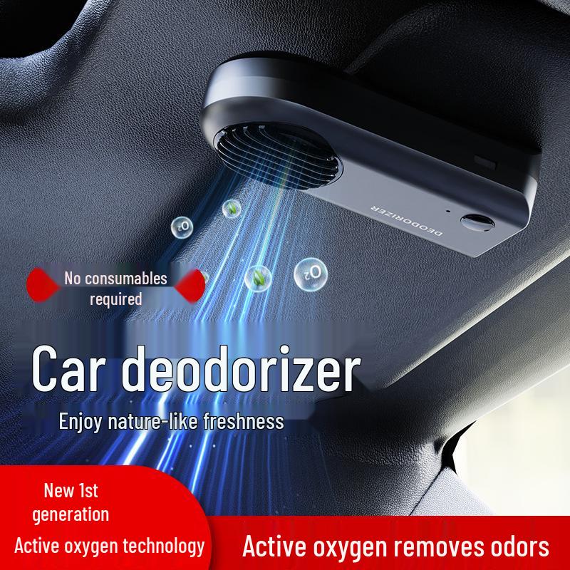 Compact Rechargeable Ozone Air Purifier & Deodorizer for Cars, Shoes, Bathrooms, and Refrigerators