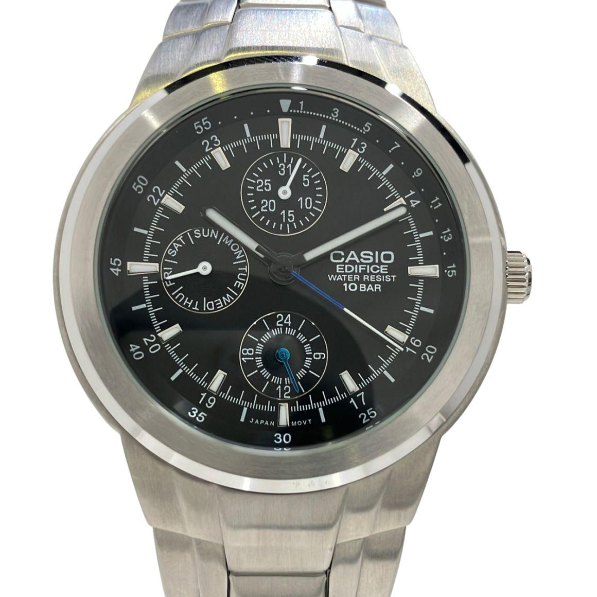 Used Casio watch EDFICE EF-305 quartz black men s CASIO