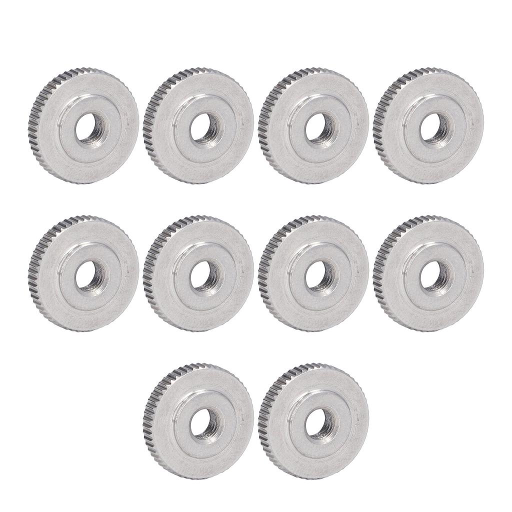 Knurled Thumb Nut 304 Stainless Steel Knurled Flat Head Through Hole Hand Tightening NutM6