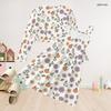 Girls White Halloween Two Piece Outfit Long Sleeve Cardigan Sleeveless Dress Pumpkin Bat Bow Print