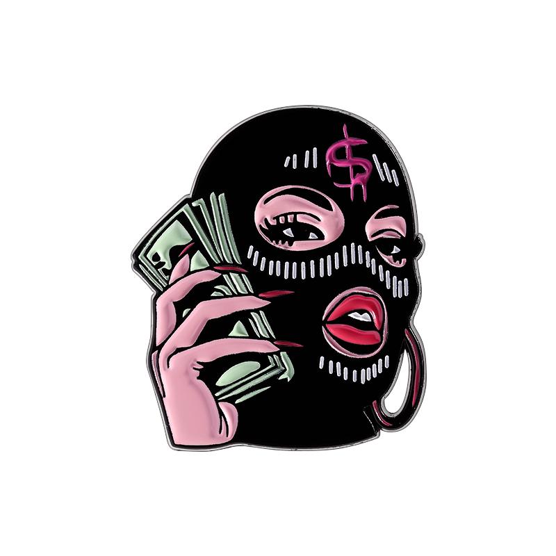 

Cartoon Characters Mexican Hat Pin Enamel Pin Fashion Lady US Dollar Badge Golf Cap Baseball Hat Clip Brooch Gift for Friend