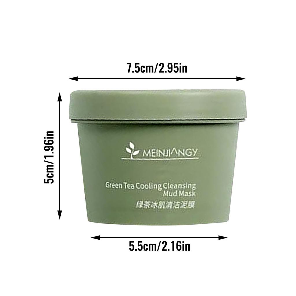 Grüntee-Schlammmaske, reinigende Maske, feuchtigkeitsspendend und hydratisierend