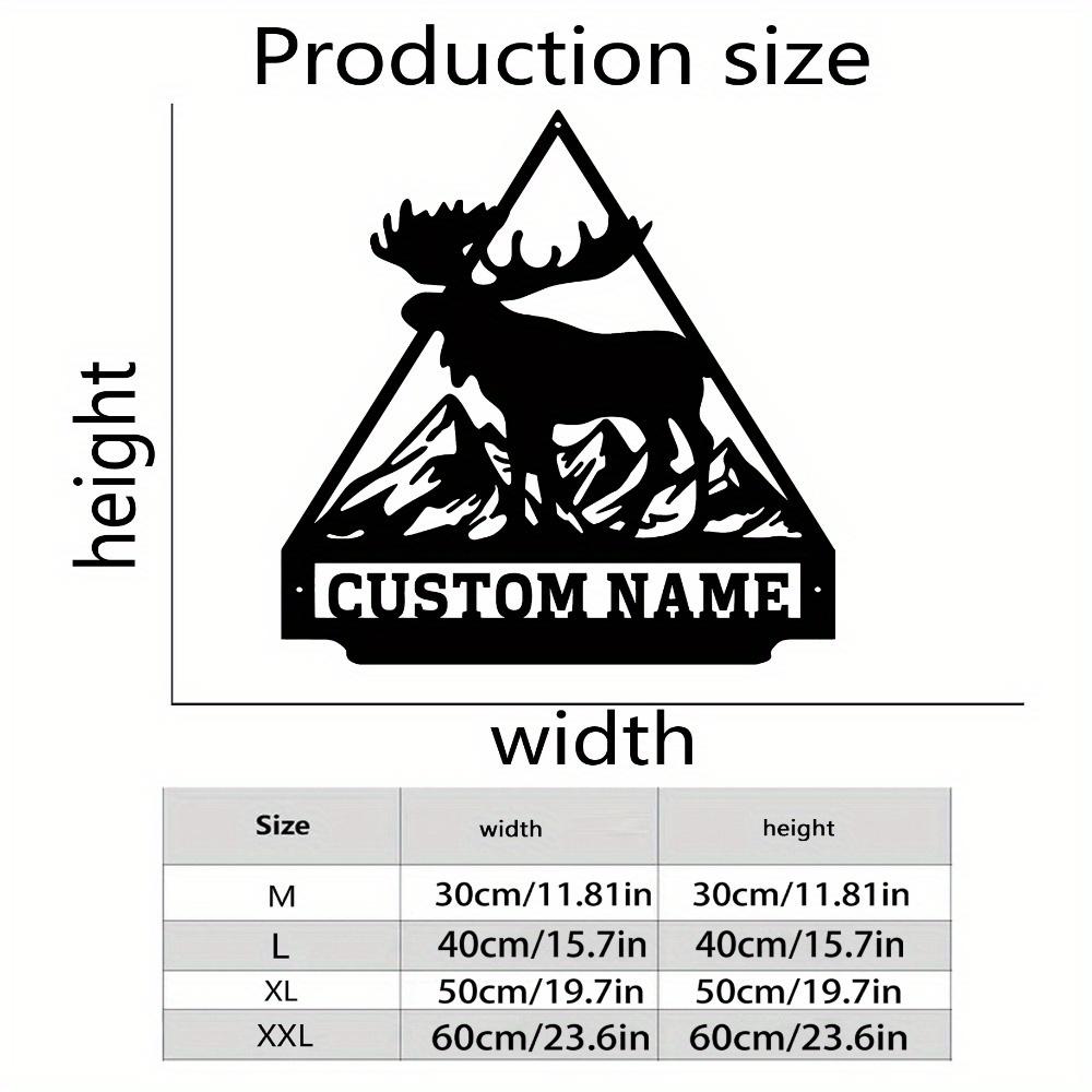 Custom Metal Wall Art Moose Silhouette Personalized Unique Home Indoor Outdoor Decor Garden Kitchen