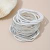 Set of 20 White  Bead Bracelets Jewelry Unique White Bead Bracelet Accessory for Beach Parties and Holiday Fun