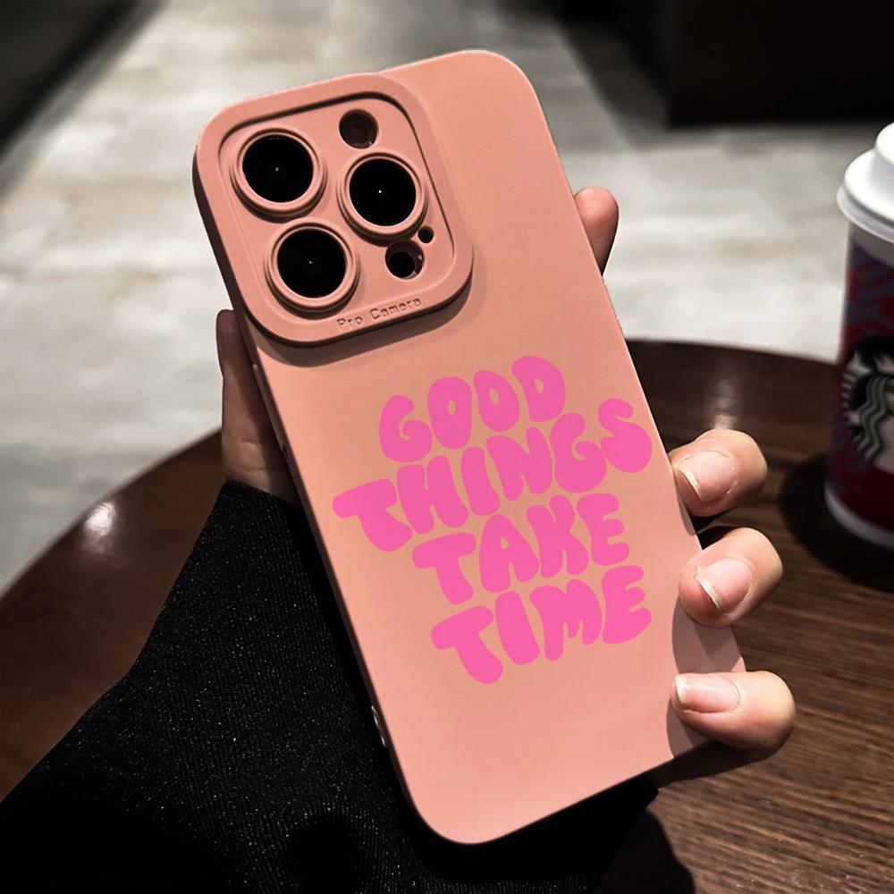 Stylish Quote Phone Case For iPhone12 11  17 16 15 14 13 Pro Max For iPhone 7 8 16 14 15 Plus XS XR X Durable Protection Funda