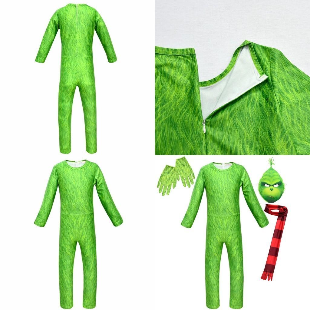 Costum Cosplay Grinch Atractiv Pentru Copii Perfect Pentru Petreceri de Halloween!