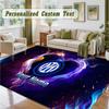 Crystal Velvet Square Rug Custom NameInter Milan Pattern Non Slip Home Floor Decor Rug