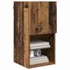 Wall Mounted TV Cabinet with LED Vintage Wood Finish 30.5 x 30 x 60 cm