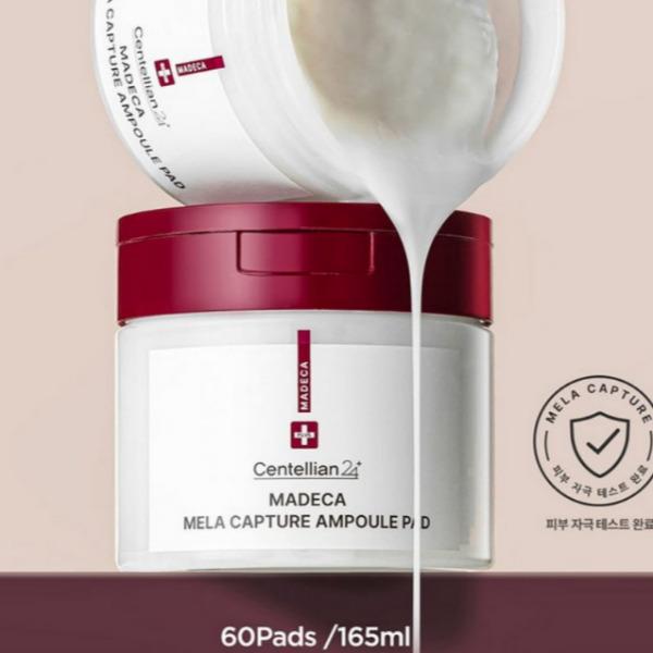 CENTELLIAN24 Madeca Dark Spot & Firming Ampoule Pad Set (Mela Capture Ampoule Pad 60 Pads + Tightening Ampoule Pad 60 Pads) – 2 Pack