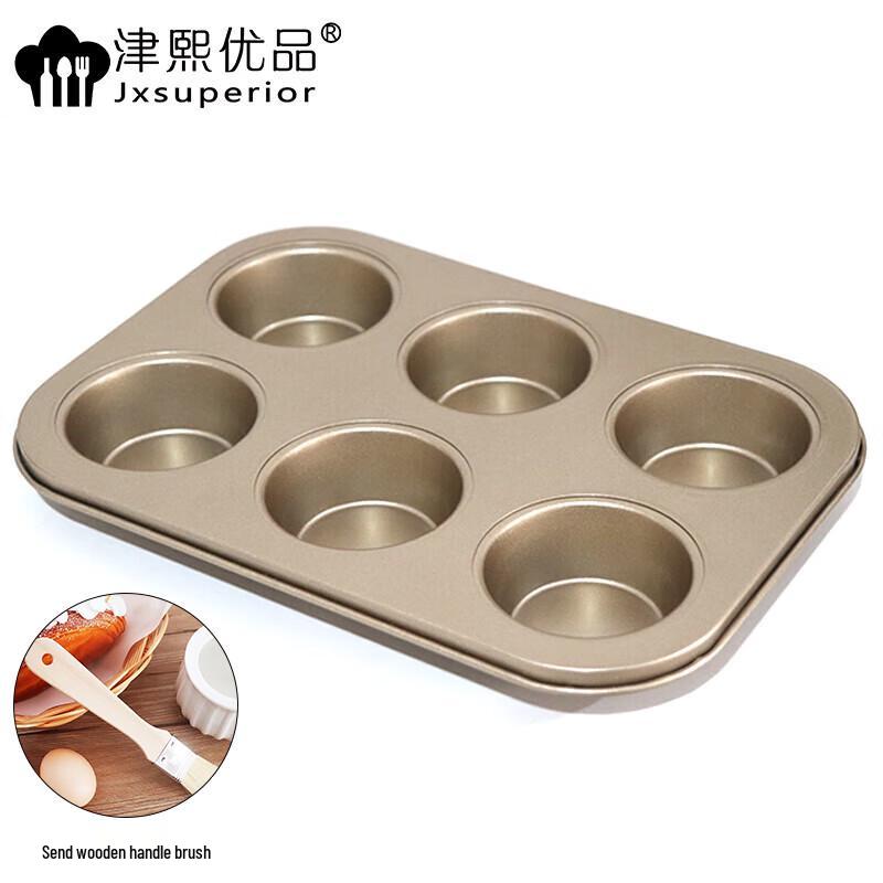 Jxsuperior 6-Cup Non-Stick Muffin Cake Baking Pan