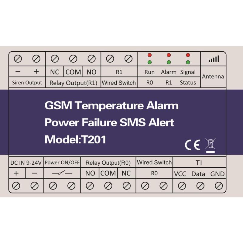 Durable GSM 3G 4G Temperature Power Status Monitoring Relay T201 for Remote Monitoring Site Temp Power Failure SMS Alert