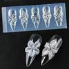 French Retro 3D Flower Nail Mold Hibiscus Petals Nail Art Print Stencils  for Nail Decoration