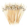 100Pcs Disco Ball Cocktail Picks Disposable Bamboo Buffet Food Dessert Fruit Toothpick for Birthday Party Wedding Decor Supplies