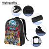 Transformered Cartoon Backpack 3D Printed University Backpacks Teen Colorful Large School Bags Streetwear Rucksack