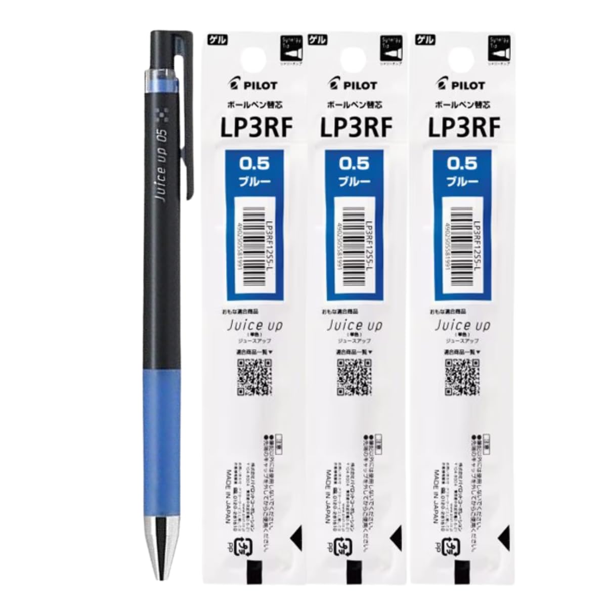 

Pilot Juice Up 05 Blue Gel Ink Ballpoint Pen with 3 Refills LJP-20S5-L/LP3RF12S5-L